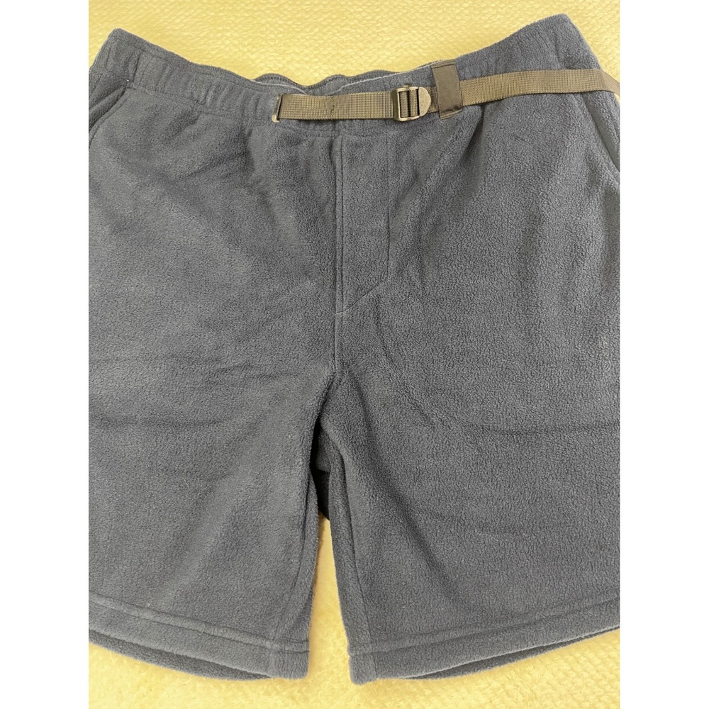 New Roark Mens Fleece Shorts Navy Blue Built‎ in Belt Size XL